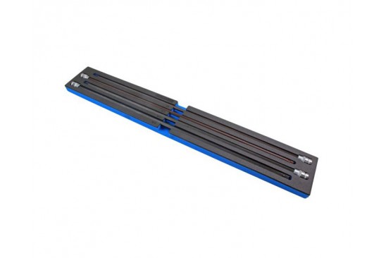 Spline doppenset 1/2" extra lang 800 mm voor aandrijfasschroeven 4-delig